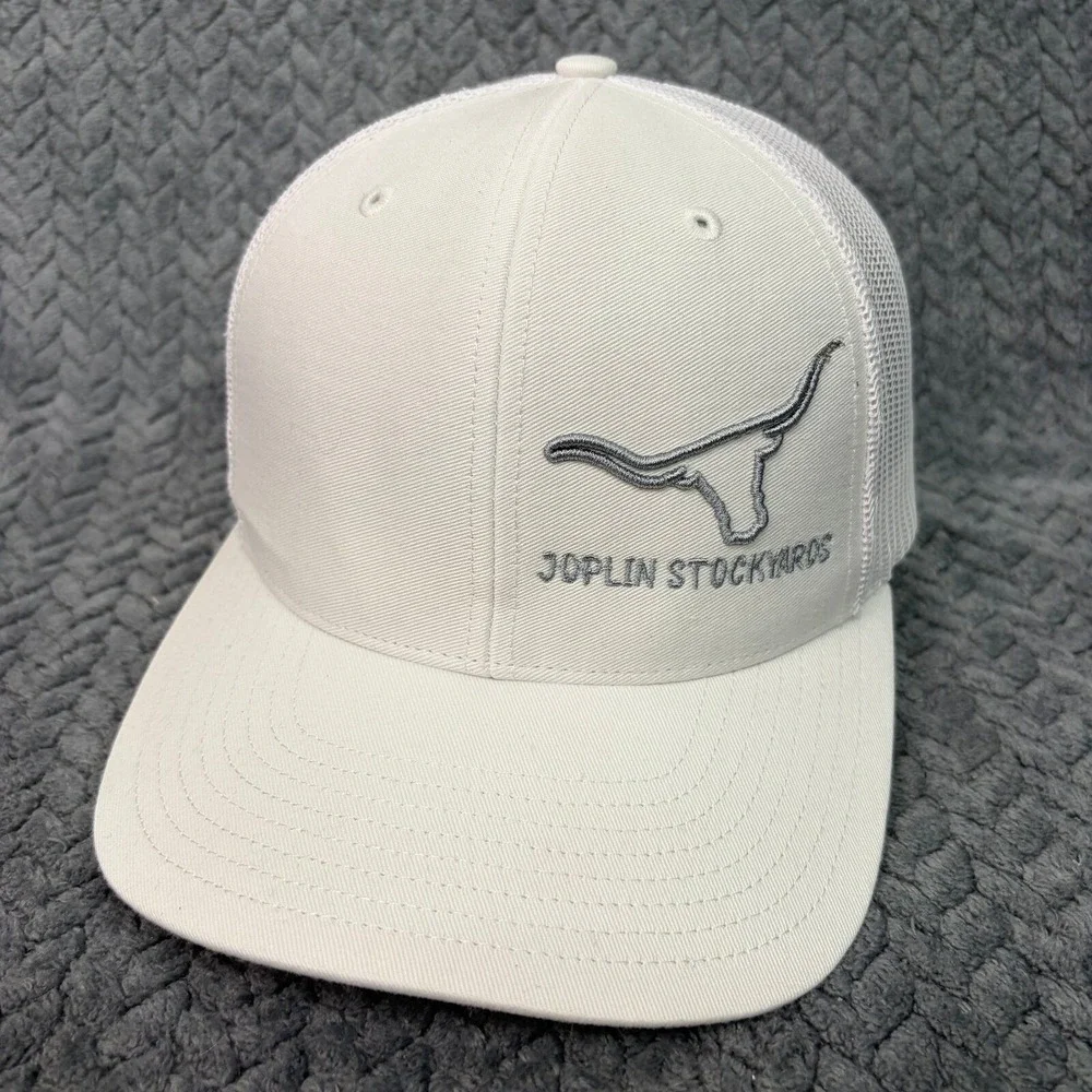 Richardson 112 Joplin Stockyards Trucker Hat White Grey Snapback Cap 1305